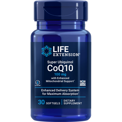Life Extension Super Ubiquinol CoQ10 with Enhanced Mitochondrial Support™ 100 mg - 30 Softgels - Health As It Ought to Be