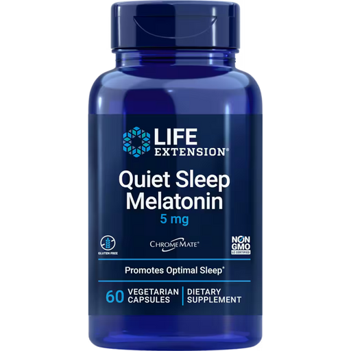 Life Extension Quiet Sleep Melatonin 5 mg - 60 Vegetarian Capsules - Health As It Ought to Be