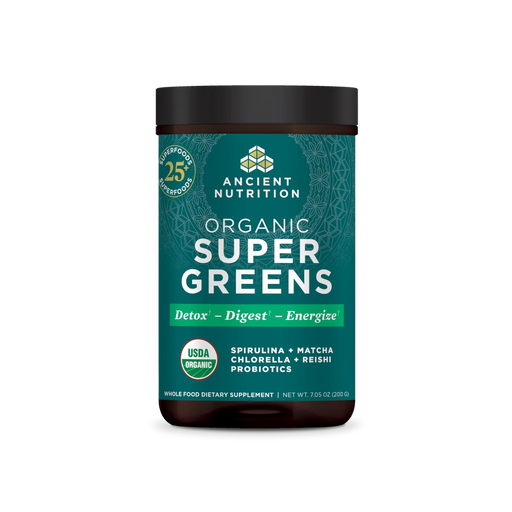 Ancient Nutrition Organic SuperGreens Powder Greens Flavor - 25 Servings - Health As It Ought to Be