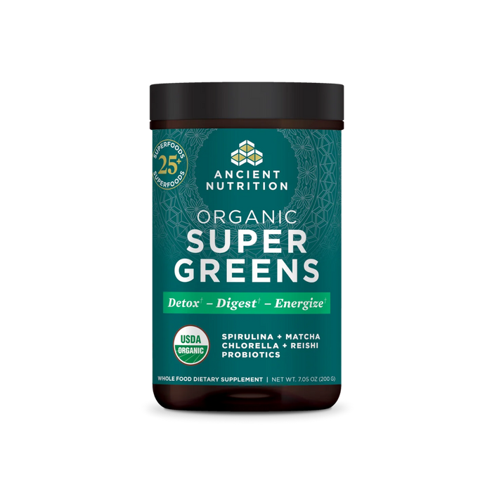 Ancient Nutrition Organic SuperGreens Powder Greens Flavor - 25 Servings - Health As It Ought to Be