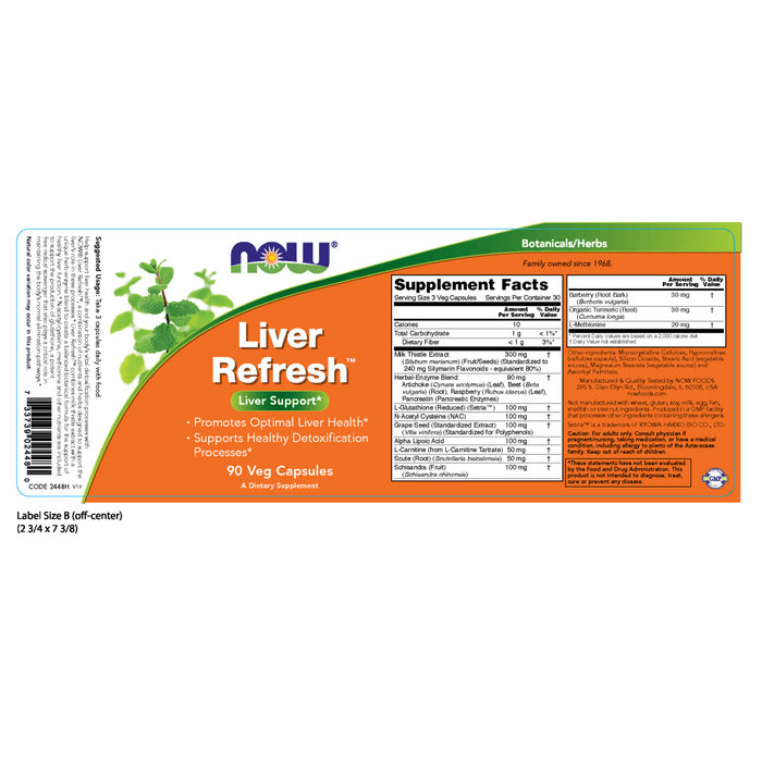 xDISCONTINUED Now Foods Liver Refresh™ - 90 Veg Capsules - Health As It Ought to Be