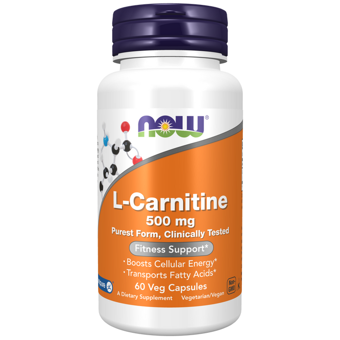 Now Foods L-Carnitine 500 mg - 60 Veg Capsules - Health As It Ought to Be