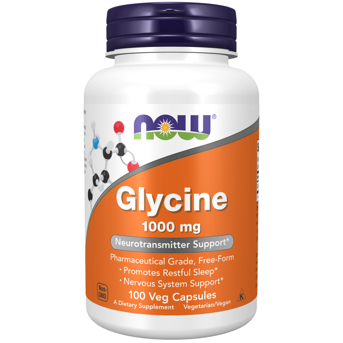 Now Foods Glycine 1000 mg - 100 Veg Capsules - Health As It Ought to Be