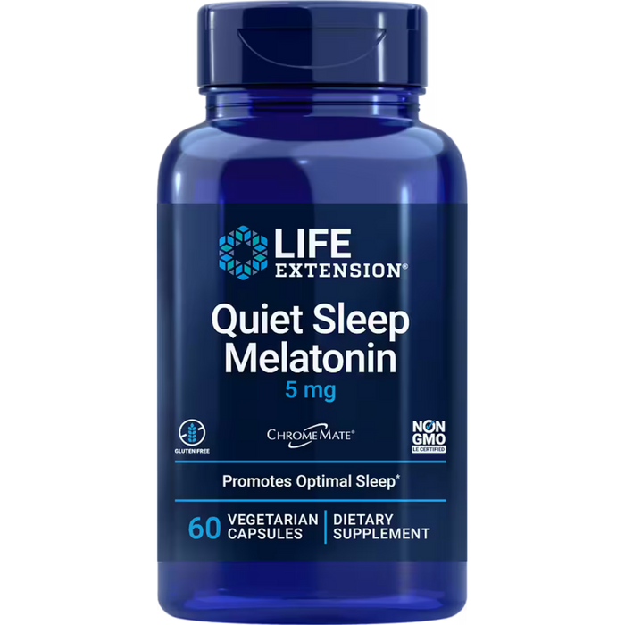 Life Extension Quiet Sleep Melatonin 5 mg - 60 Vegetarian Capsules - Health As It Ought to Be