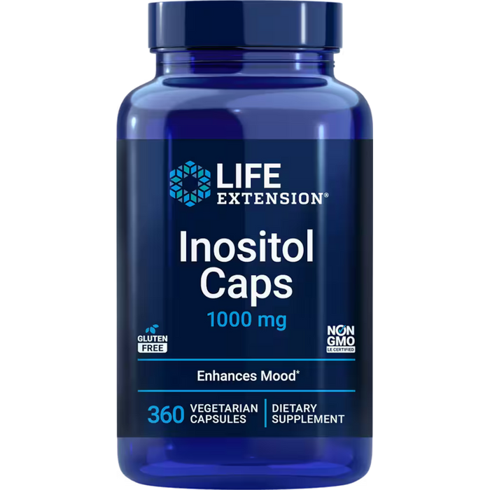 Life Extension Inositol Caps 1000 mg - 360 Vegetarian Capsules - Health As It Ought to Be