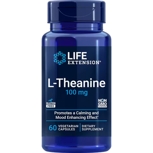 Life Extension L-Theanine 100 mg - 60 Vegetarian Capsules - Health As It Ought to Be