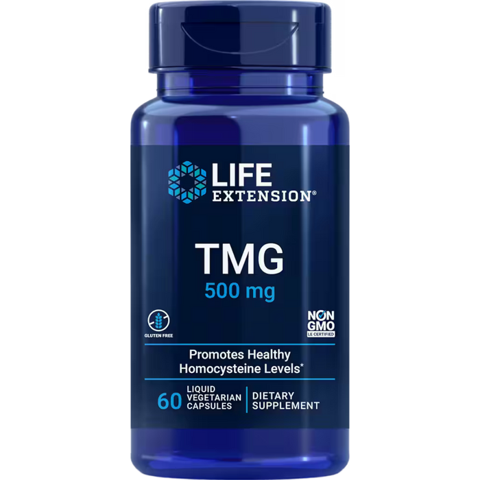Life Extension TMG 500 mg - 60 Vegetarian Capsules - Health As It Ought to Be