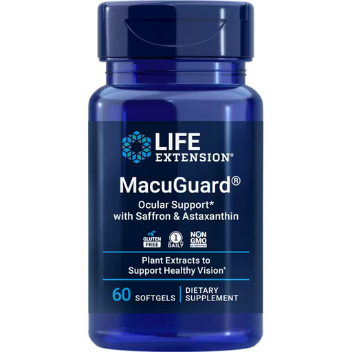 Life Extension MacuGuard Ocular Support with Saffron & Astaxanthin - 60 Softgels - Health As It Ought to Be