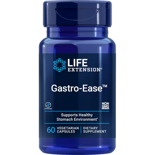 Life Extension Gastro-Ease (Zinc 75mg) - 60 Vegetarian Capsules - Health As It Ought to Be