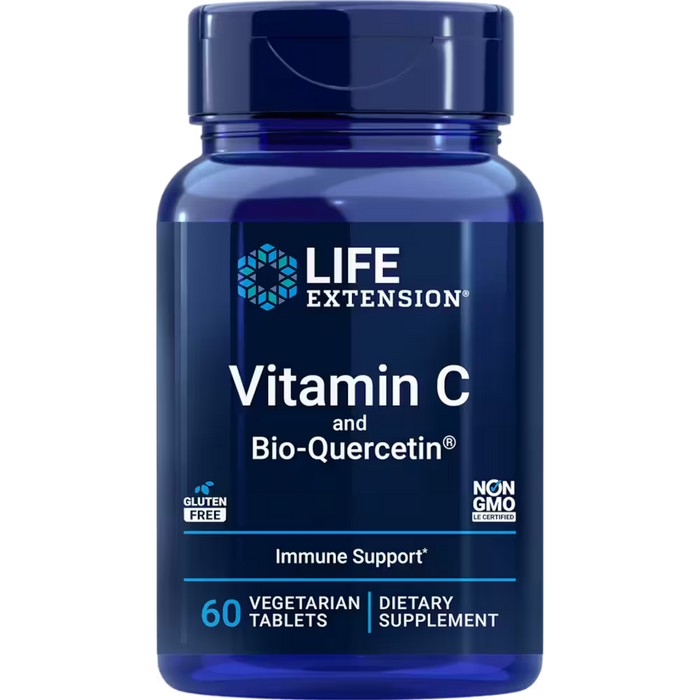 Life Extension Vitamin C and Bio-Quercetin - 60 Vegetarian Tablets - Health As It Ought to Be