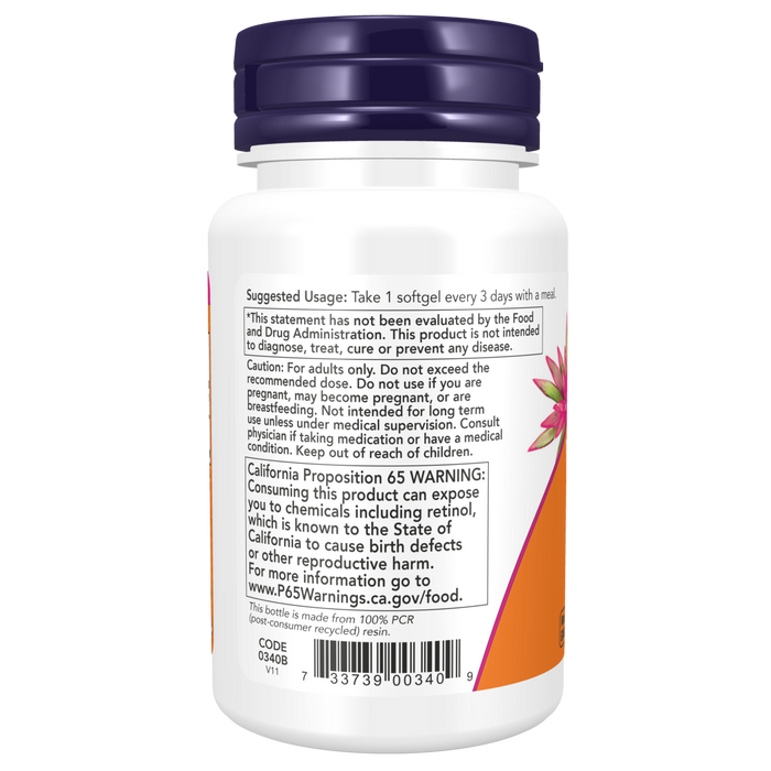 Now Foods Vitamin A 25,000 IU - 100 Softgels - Health As It Ought to Be