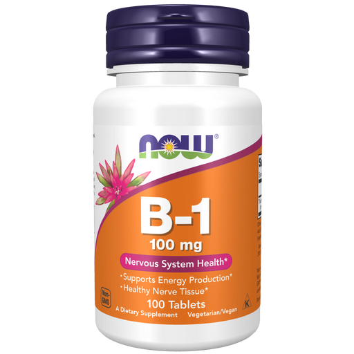 Now Foods Vitamin B-1 100 mg - 100 Tablets - Health As It Ought to Be