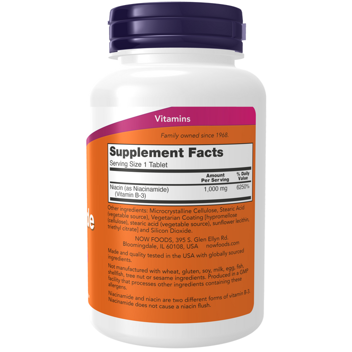 Now Foods Niacinamide 1000 mg - 90 Tablets - Health As It Ought to Be