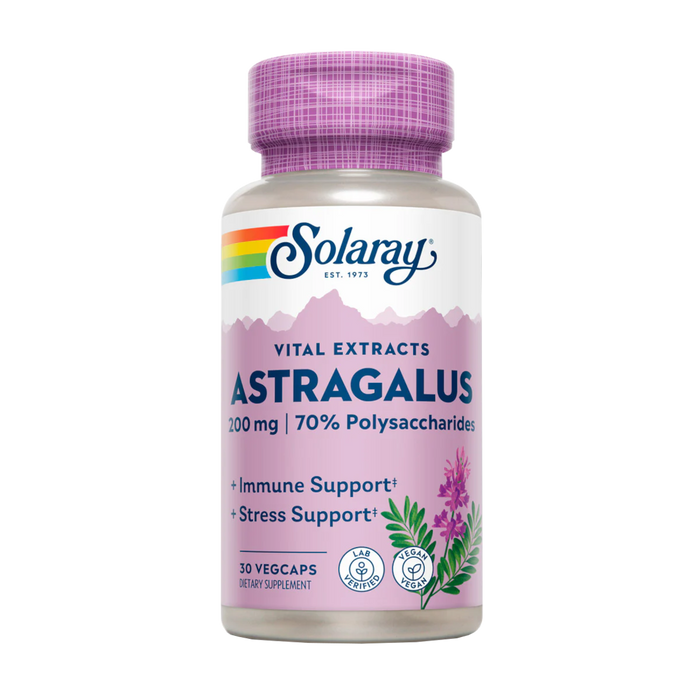 Solaray Astragalus Root Extract 200 mg - 30 Veg Caps - Health As It Ought to Be