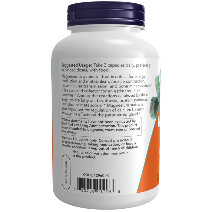 Now Foods Magnesium Citrate - 240 Capsules - Health As It Ought to Be