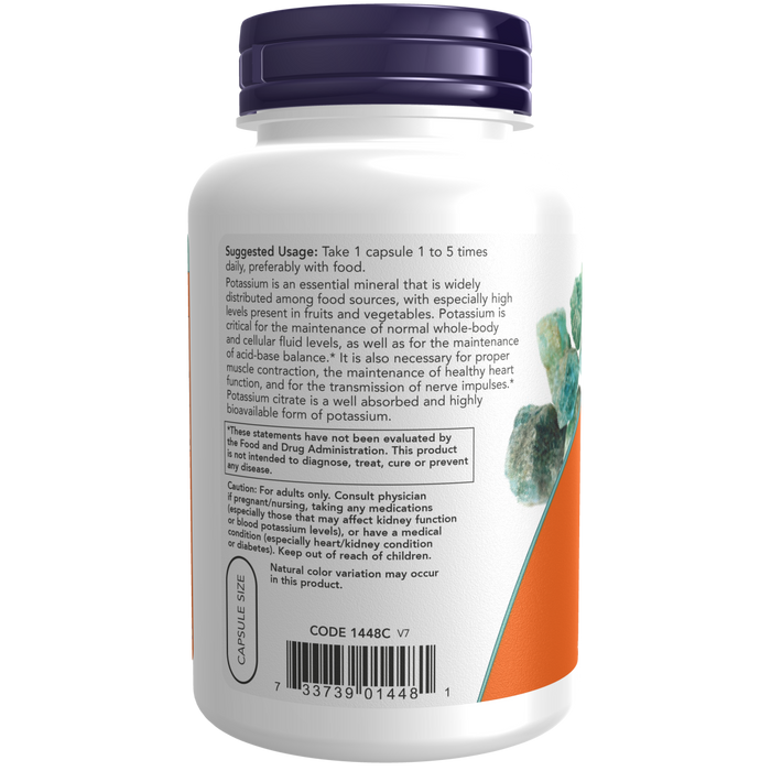 Now Foods Potassium Citrate 99 mg - 180 Capsules