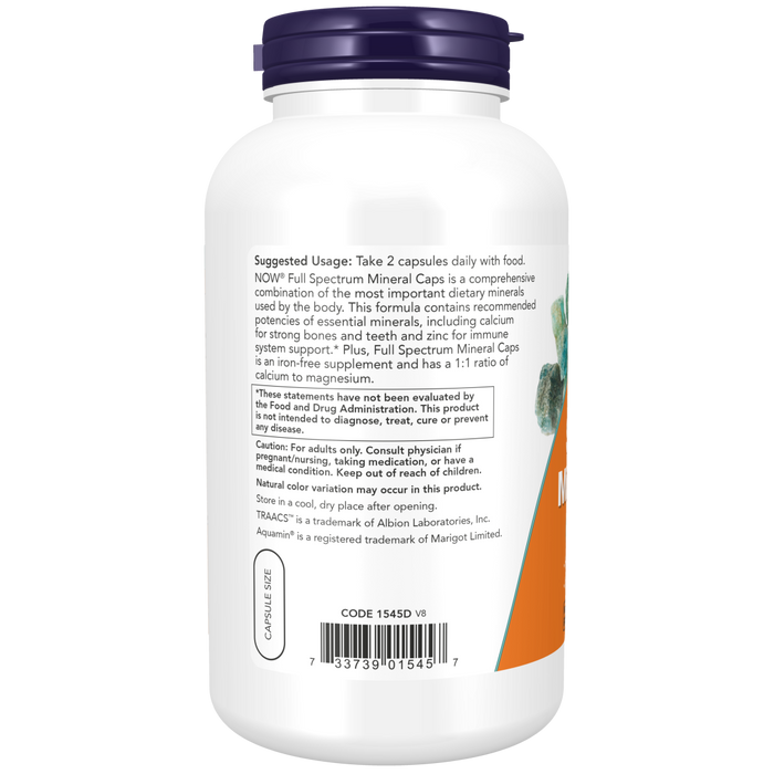 Now Foods Full Spectrum Mineral Caps - 240 Veg Capsules - Health As It Ought to Be