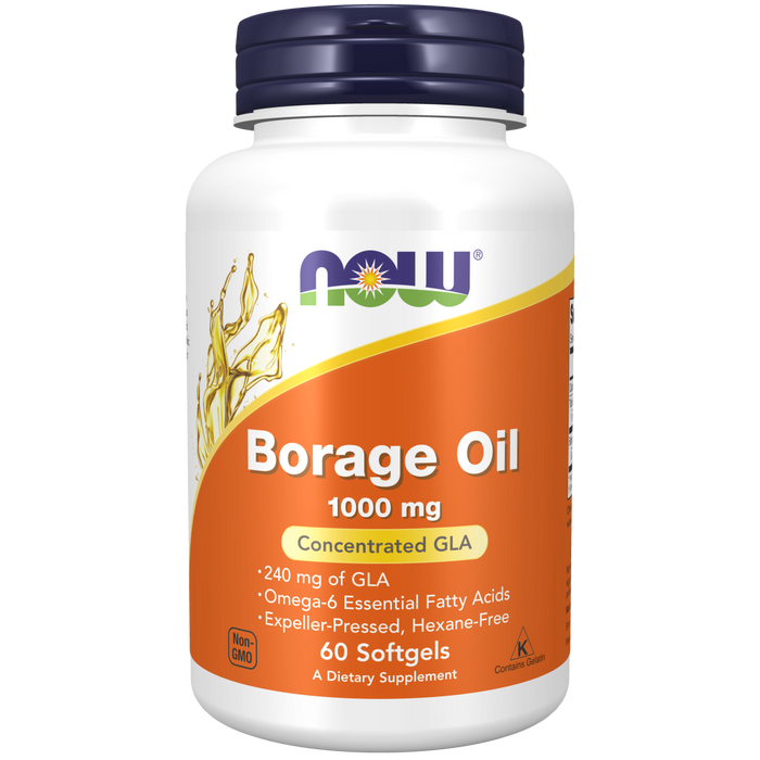Now Foods Borage Oil 1000 mg - 60 Softgels - Health As It Ought to Be
