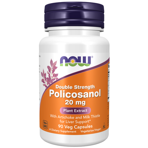 Now Foods Policosanol, Double Strength 20 mg - 90 Veg Capsules - Health As It Ought to Be