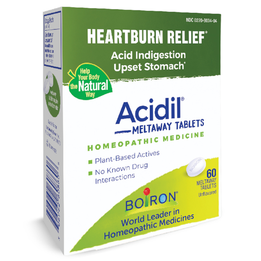 Boiron Acidil® Heartburn Relief - 60 Meltaway Tablets - Health As It Ought to Be