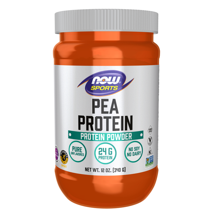 Now Foods Pea Protein Natural Unflavored, Vegan - 12 oz. (24g per serving) - Health As It Ought to Be