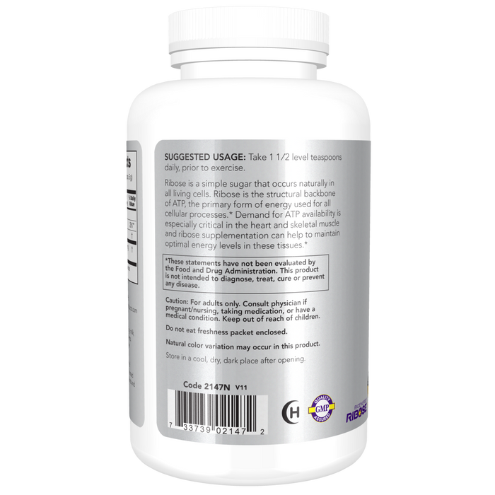 Now Foods D-Ribose Powder - 8 oz. jar - Health As It Ought to Be