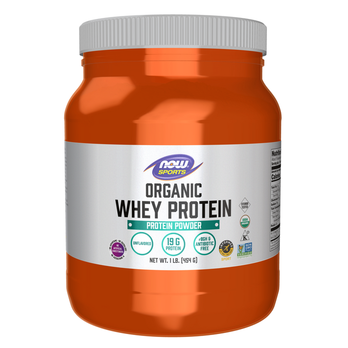 Now Foods Whey Protein, Organic Unflavored Powder 1lb - Health As It Ought to Be
