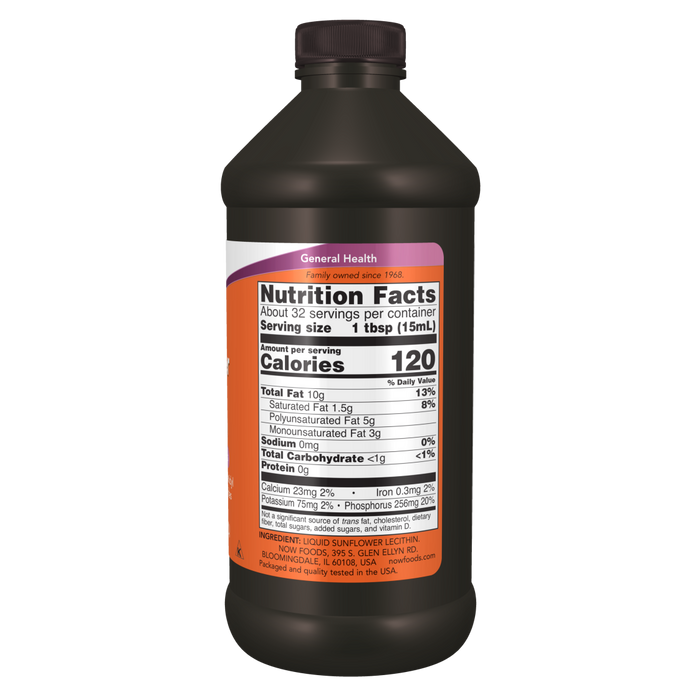 Now Foods Sunflower Lecithin - 16 fl. oz. - Health As It Ought to Be
