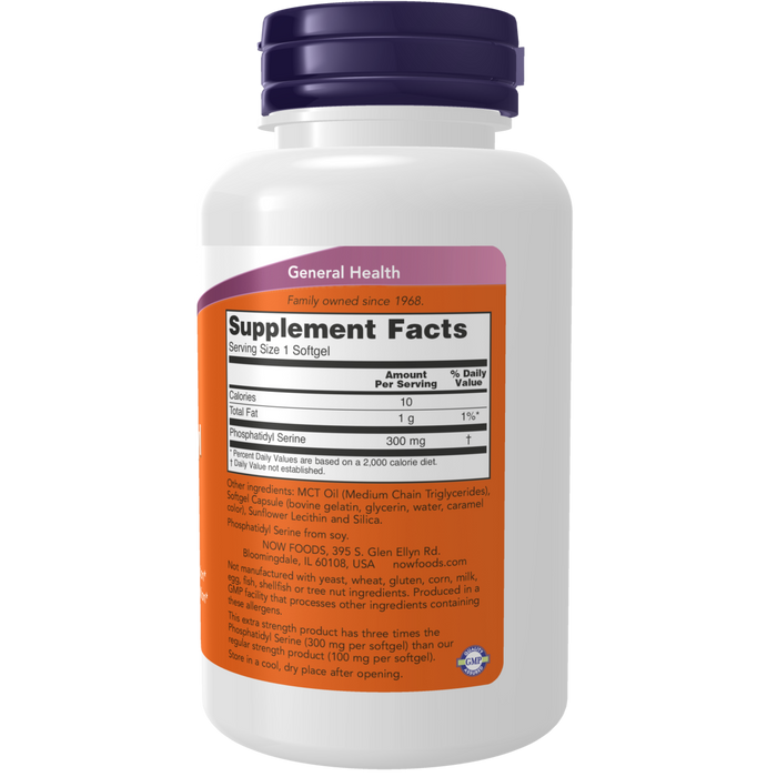 Now Foods Extra Strength Phosphatidyl Serine 300mg - 50 softgels - Health As It Ought to Be