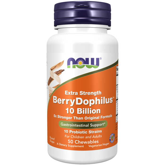 Now Foods BerryDophilus™ Extra Strength 10 Billion - 50 Chewables - Health As It Ought to Be