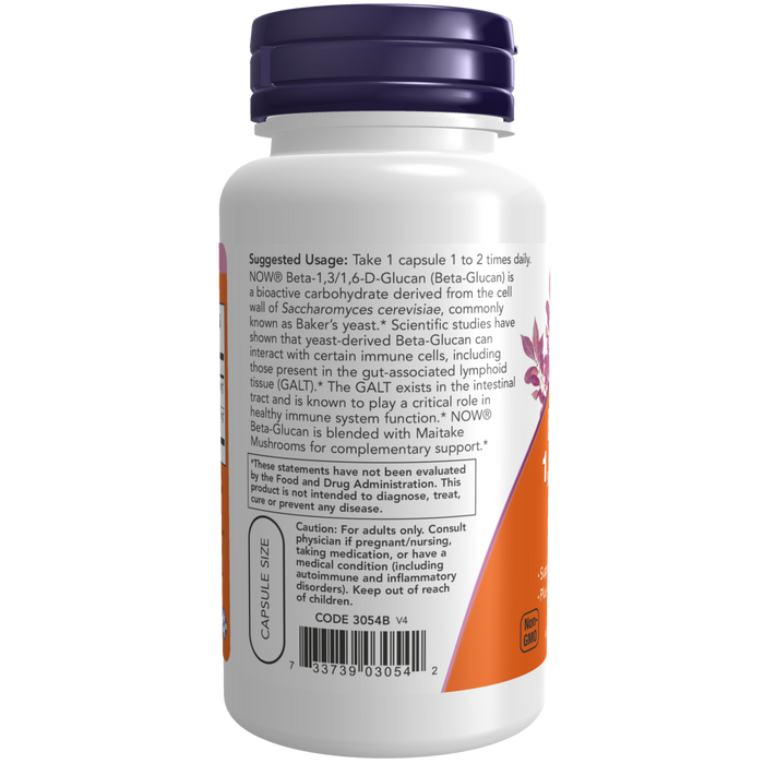 Now Foods Beta 1,3/1,6- D-Glucan 100 mg - 90 Veg Capsules - Health As It Ought to Be