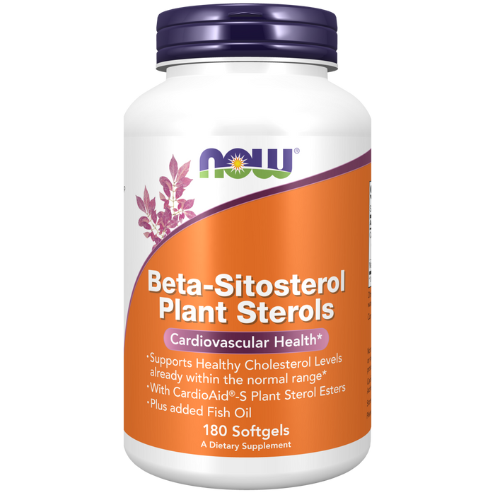 Now Foods Beta-Sitosterol Plant Sterols - 180 Softgels - Health As It Ought to Be