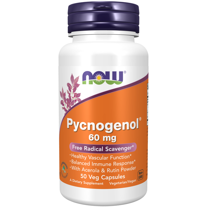 Now Foods Pycnogenol® 60 mg - 50 Veg Capsules - Health As It Ought to Be