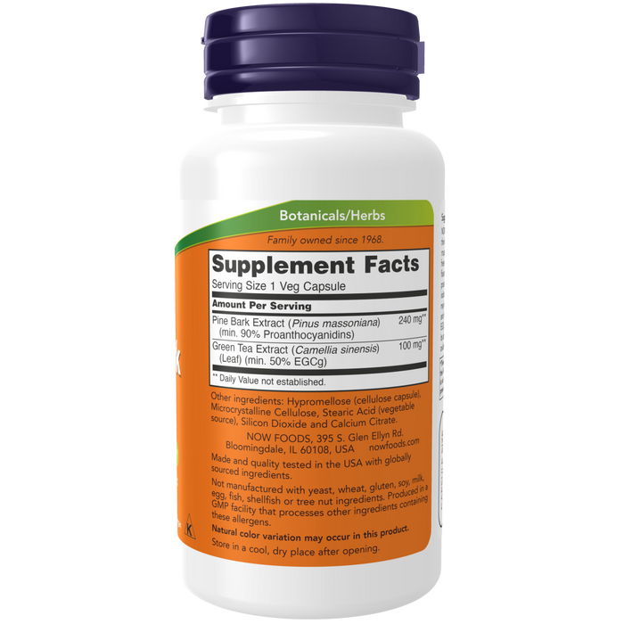 zSTACY Now Foods Pine Bark Extract 240 mg - 90 Veg Capsules - Health As It Ought to Be