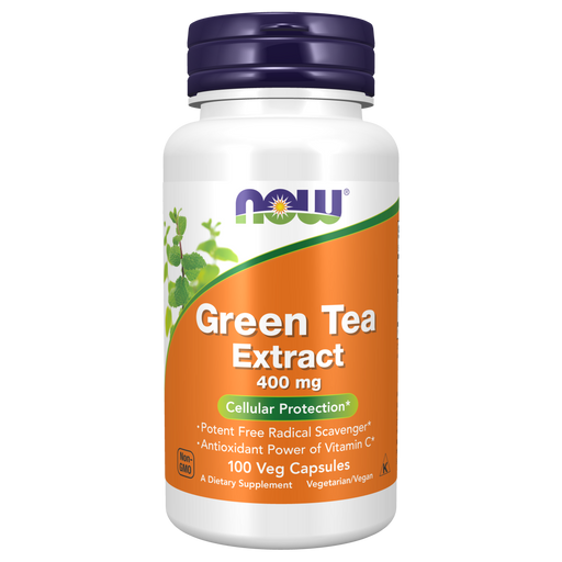 Now Foods Green Tea Extract 400 mg - 100 Veg Capsules - Health As It Ought to Be