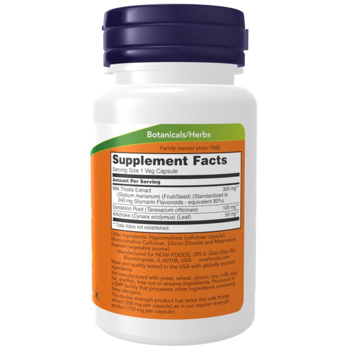 Now Foods Milk Thistle Extract, Double Strength 300 mg - 90 Veg Capsules