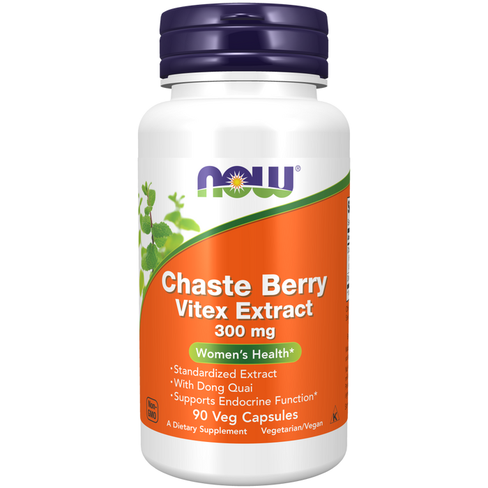 Now Foods Chaste Berry Vitex Extract 300 mg - 90 Veg Capsules - Health As It Ought to Be