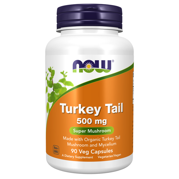 Now Foods Turkey Tail 500 mg Super Mushroom - 90 Veg Capsules - Health As It Ought to Be