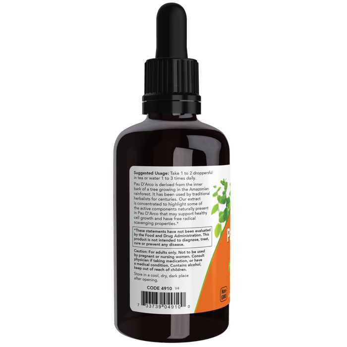 Now Foods Pau D'Arco Extract - 2 fl oz. - Health As It Ought to Be