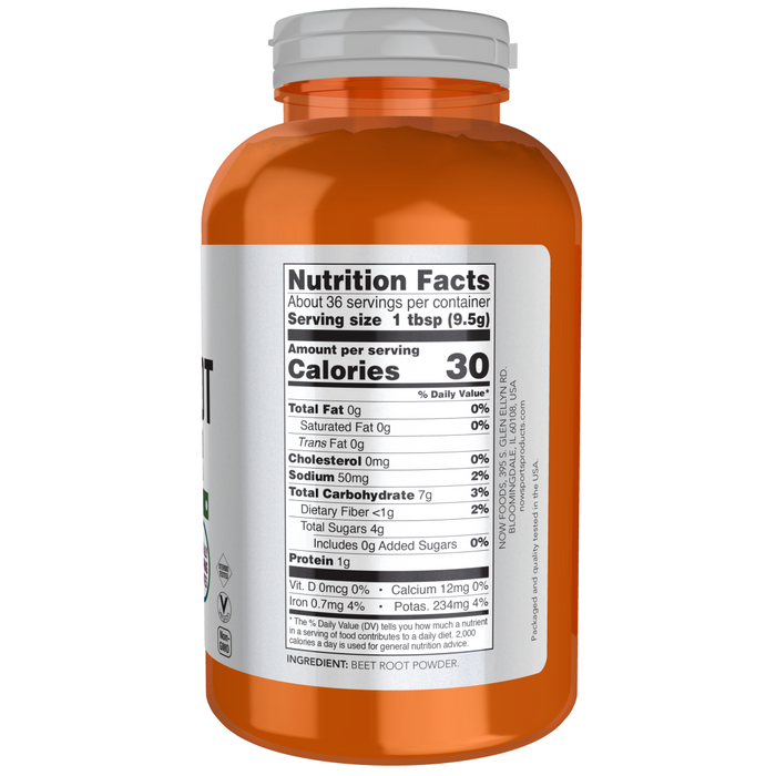 Now Foods Beet Root Powder -12 oz. - Health As It Ought to Be