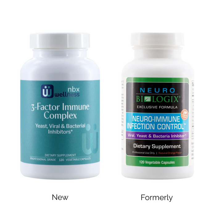 Neurobiologix 3-factor Immune Complex - 120 Capsules now NBX Wellness formerly known as Immune Infection Control