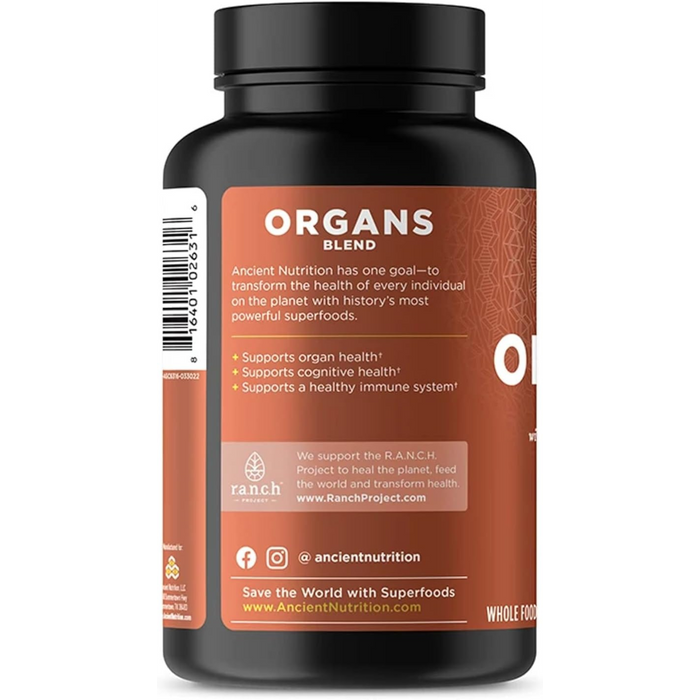 Ancient Nutrition Organs Blend - 180 Capsules - Health As It Ought to Be