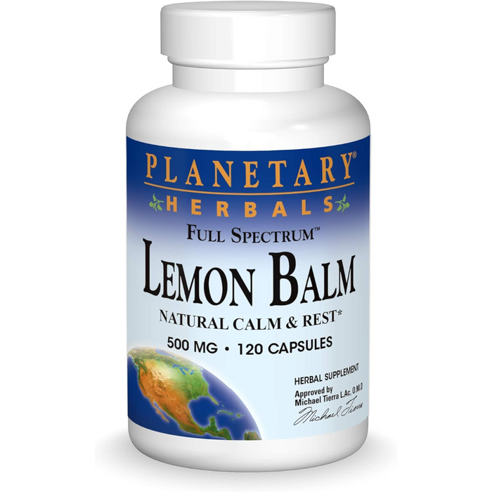 Planetary Herbals Lemon Balm Full Spectrum 500 mg - 120 Capsules