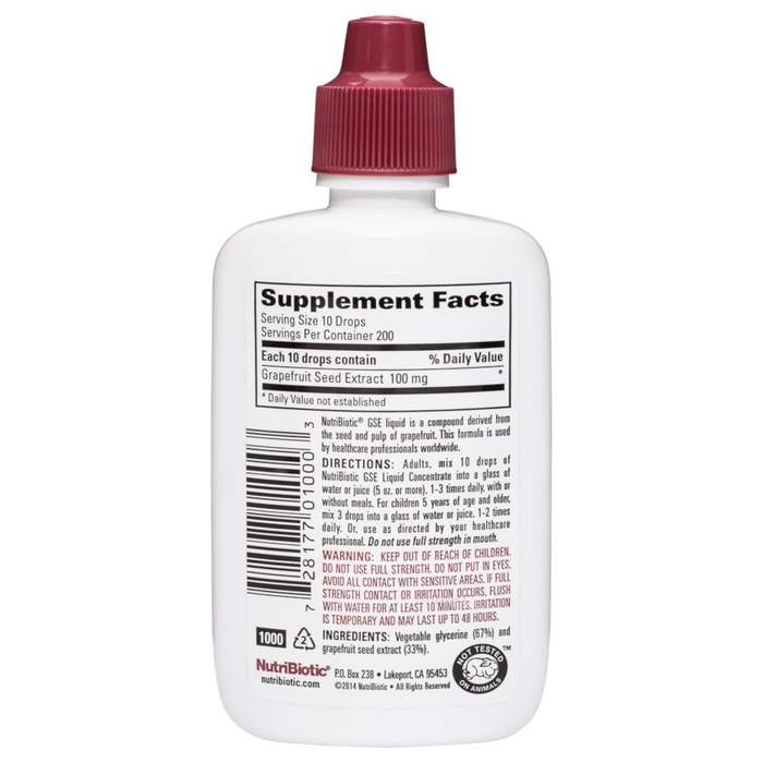 Nutribiotic Grapefruit Seed Extract (GSE) - 2 fl oz. - Health As It Ought to Be