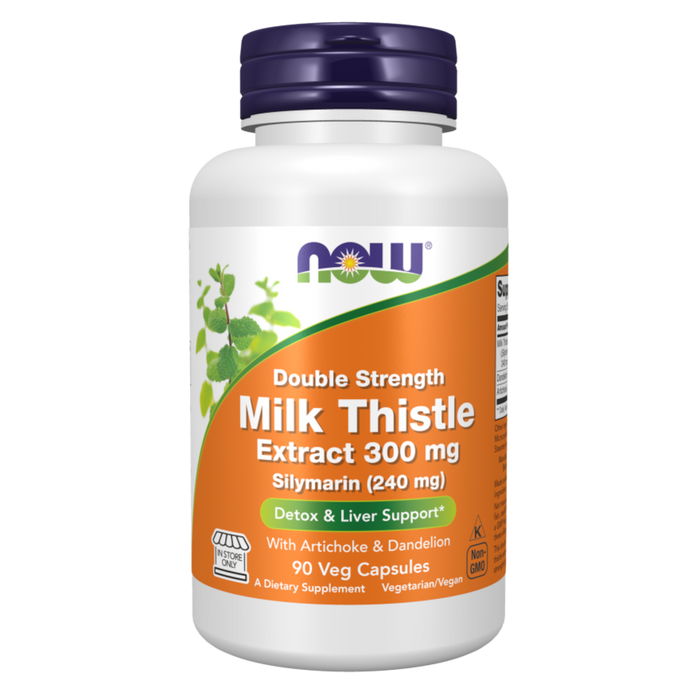 Now Foods Milk Thistle Extract, Double Strength 300 mg - 90 Veg Capsules