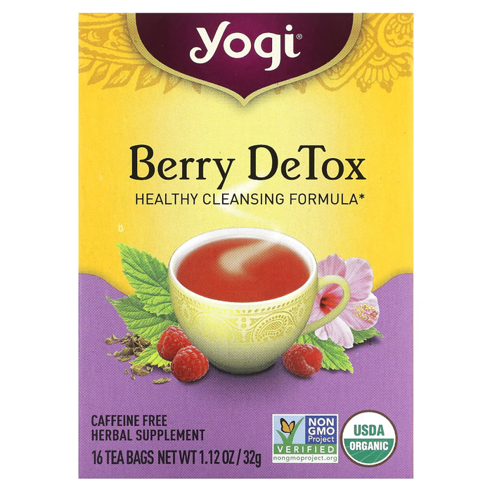 Yogi Teas Berry Detox Tea - 16 Tea Bags - Health As It Ought to Be