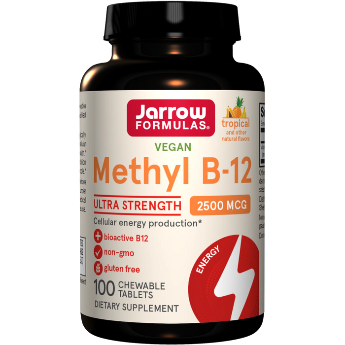 Jarrow Formulas Vegan Methyl B-12 2500mcg - 100 Chewable Tablets - Health As It Ought to Be