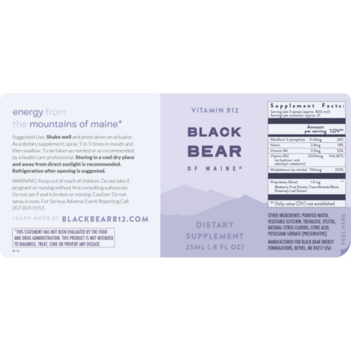 Black Bear Energy Spray - 25 ml