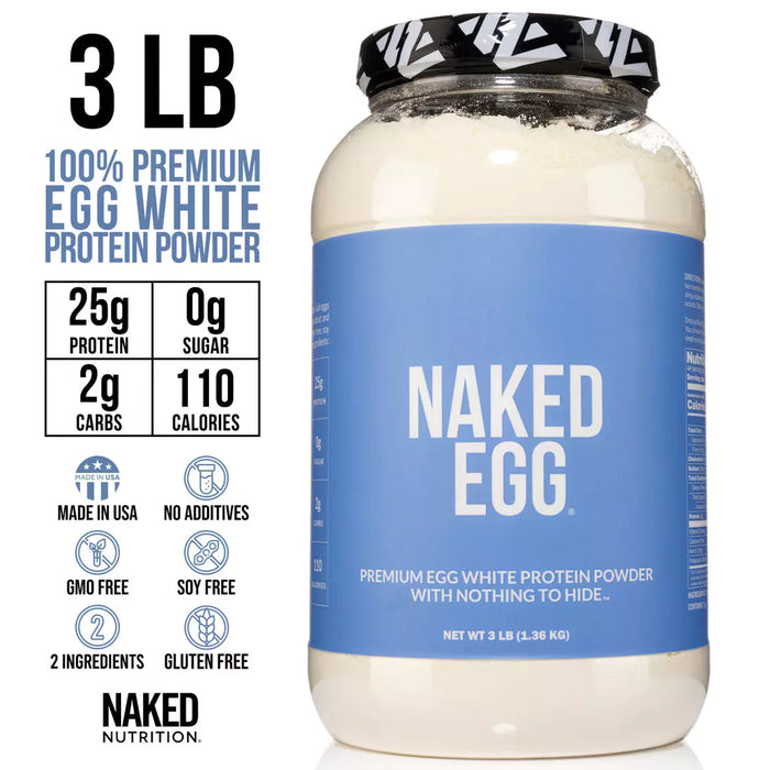 Naked Nutrition Naked Egg White Protein Powder - 3 lbs