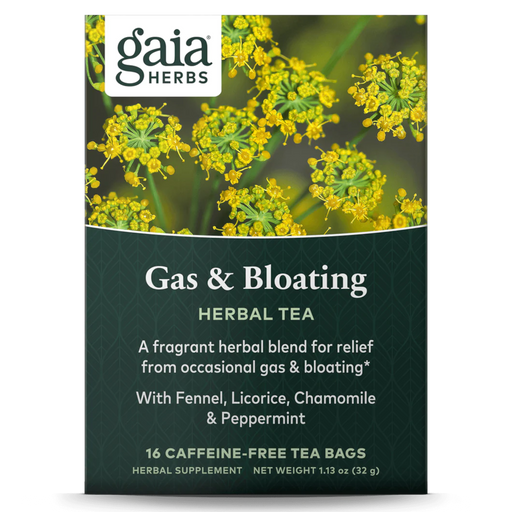 Gaia Herbs Gas & Bloating Herbal Tea - 16 Tea Bags - Health As It Ought to Be